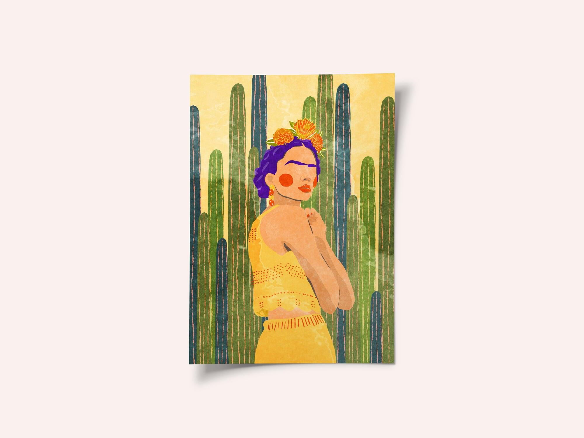 Frida and cacti