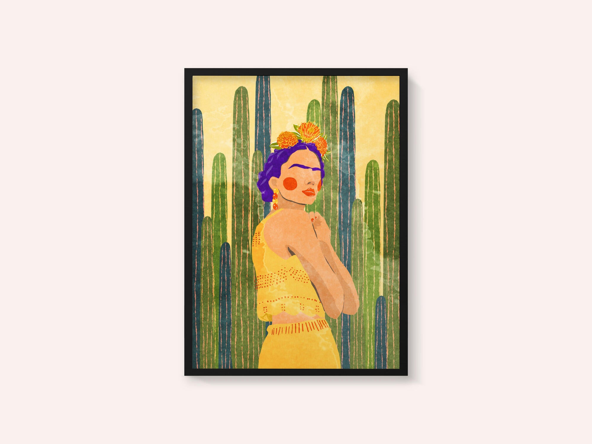 Frida and cacti