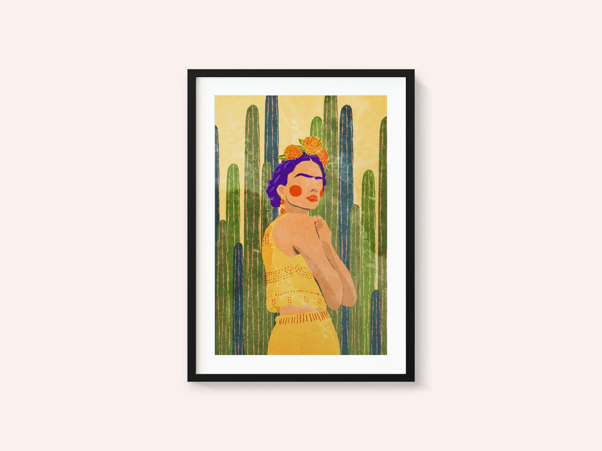 Frida and cacti
