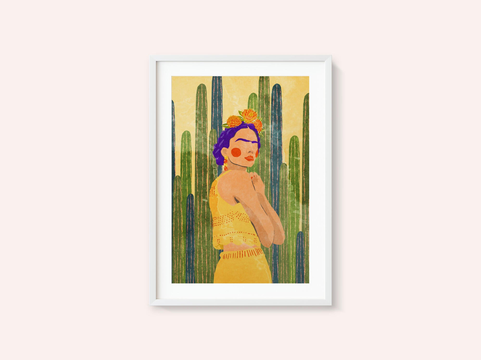 Frida and cacti