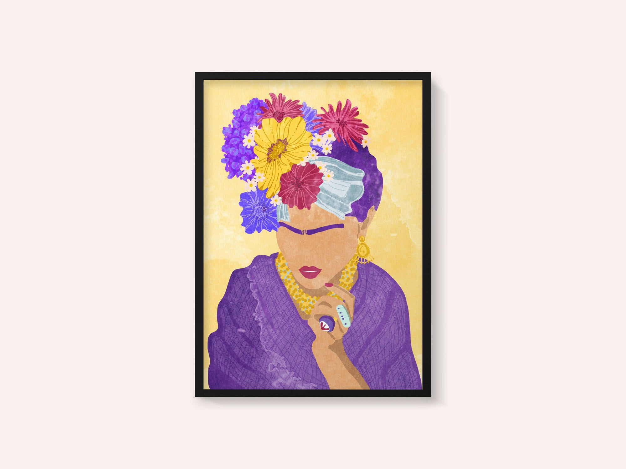 Frida and flowers
