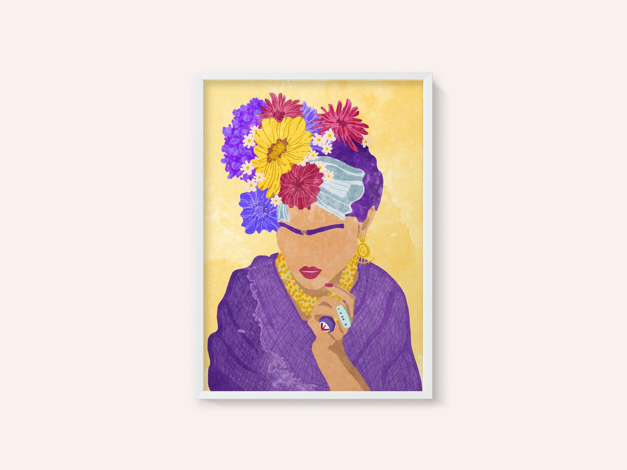 Frida and flowers