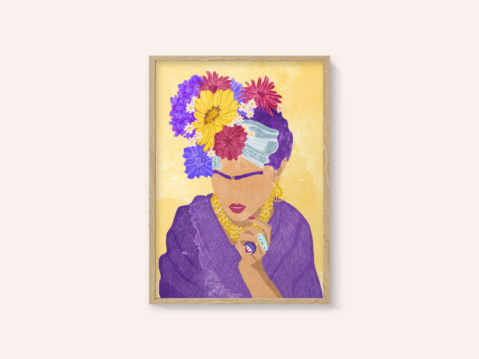Frida and flowers