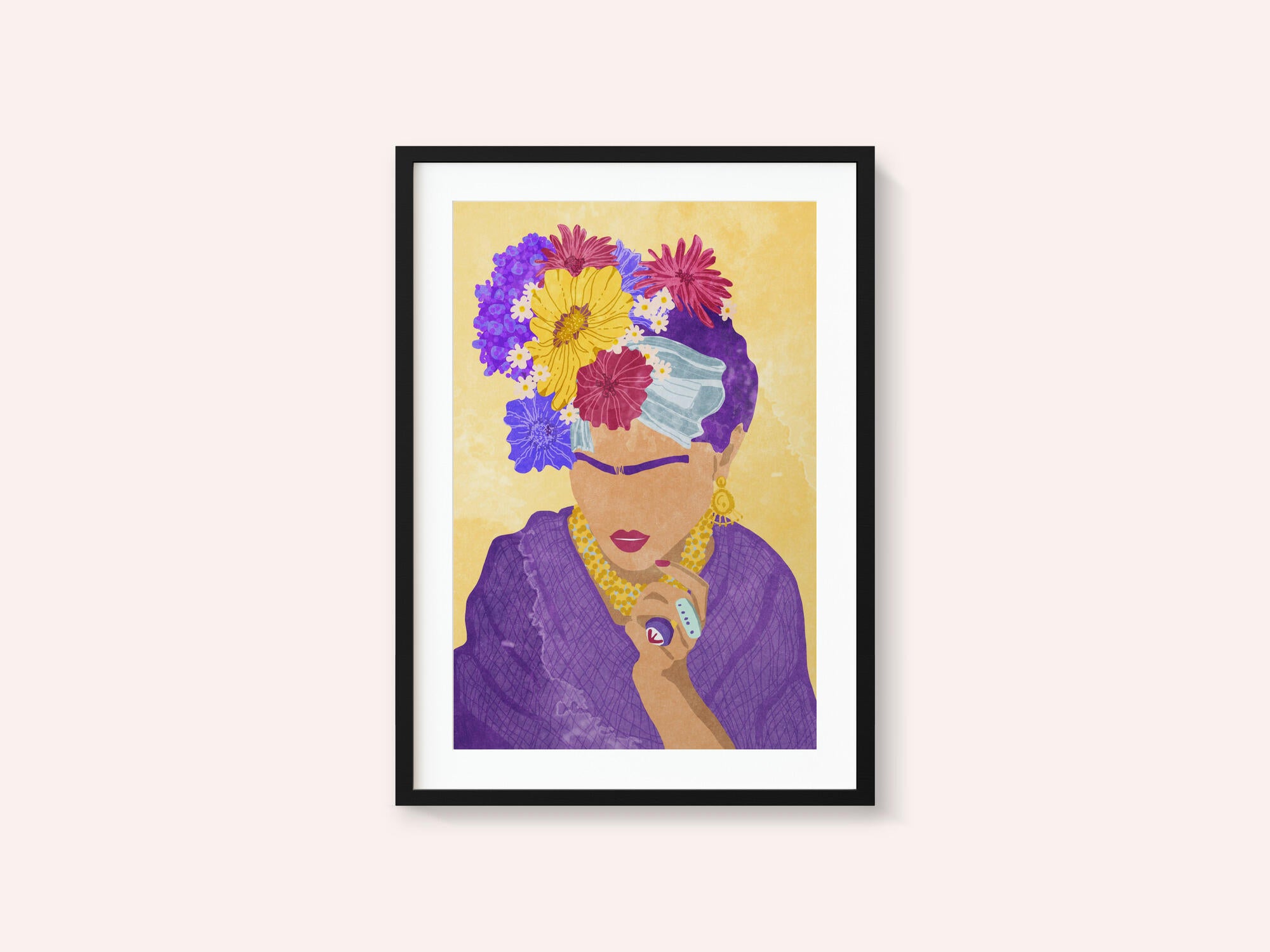 Frida and flowers