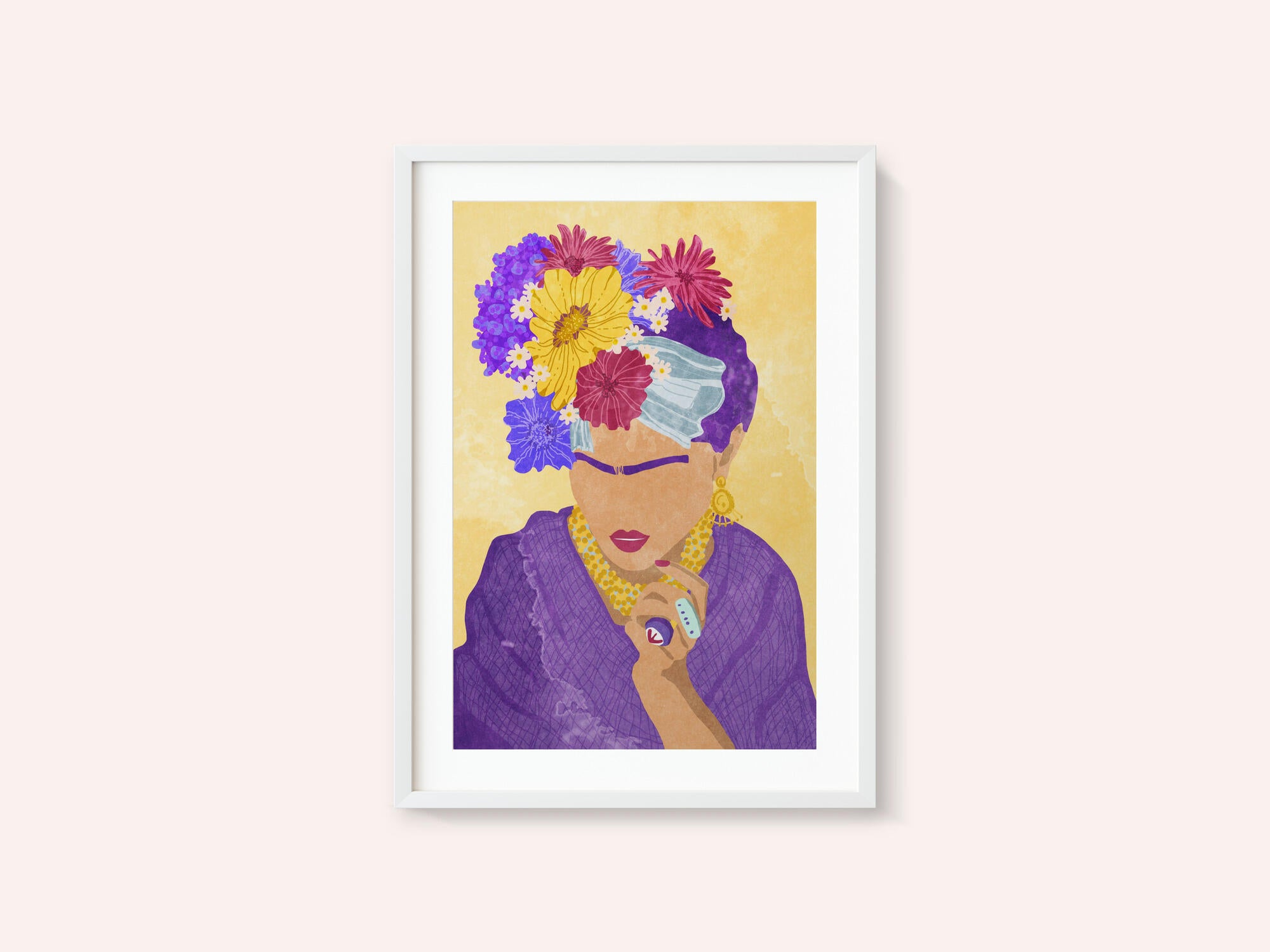 Frida and flowers
