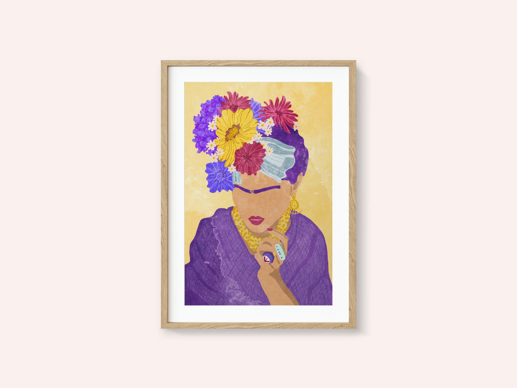 Frida and flowers