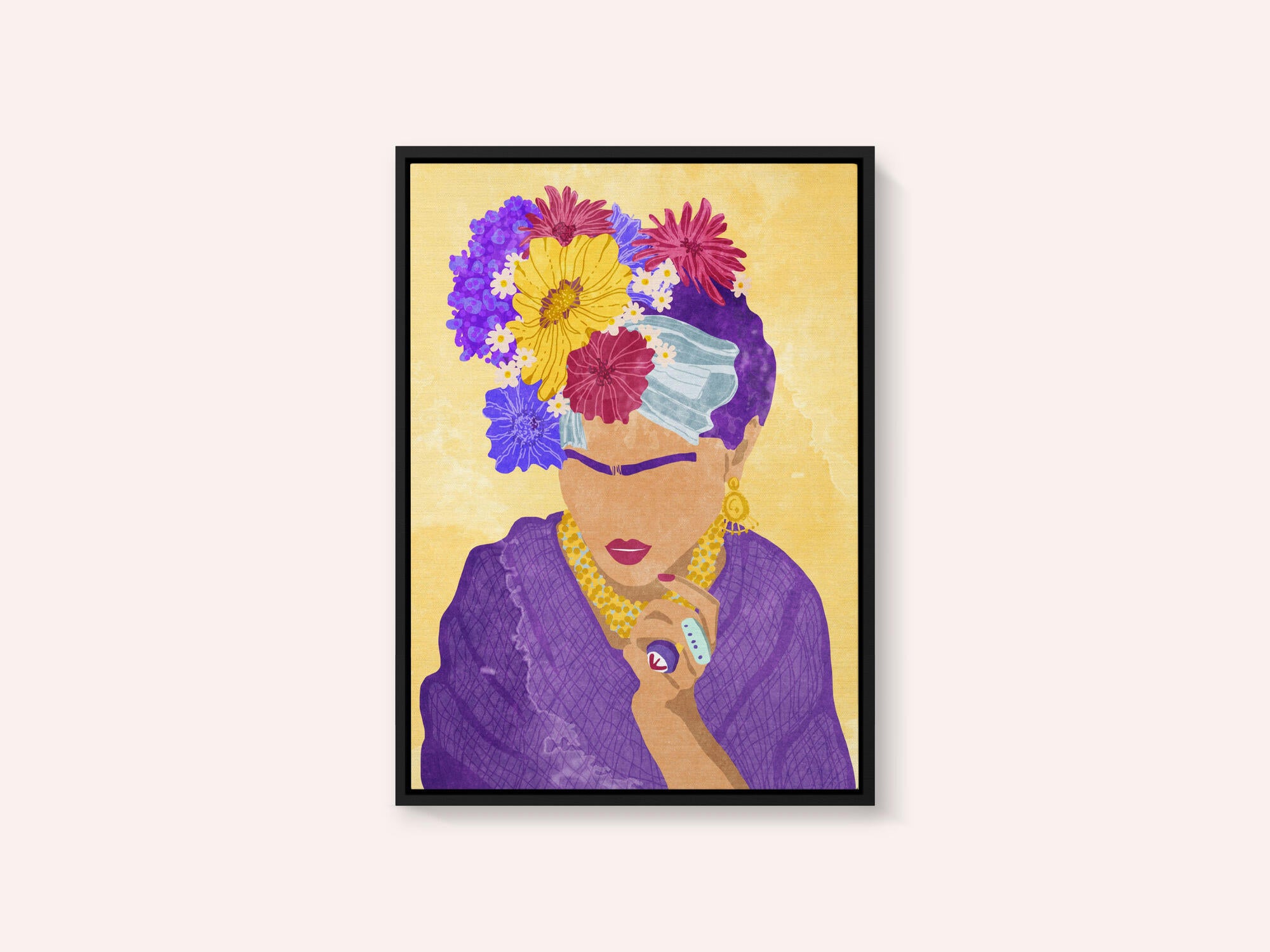 Frida and flowers