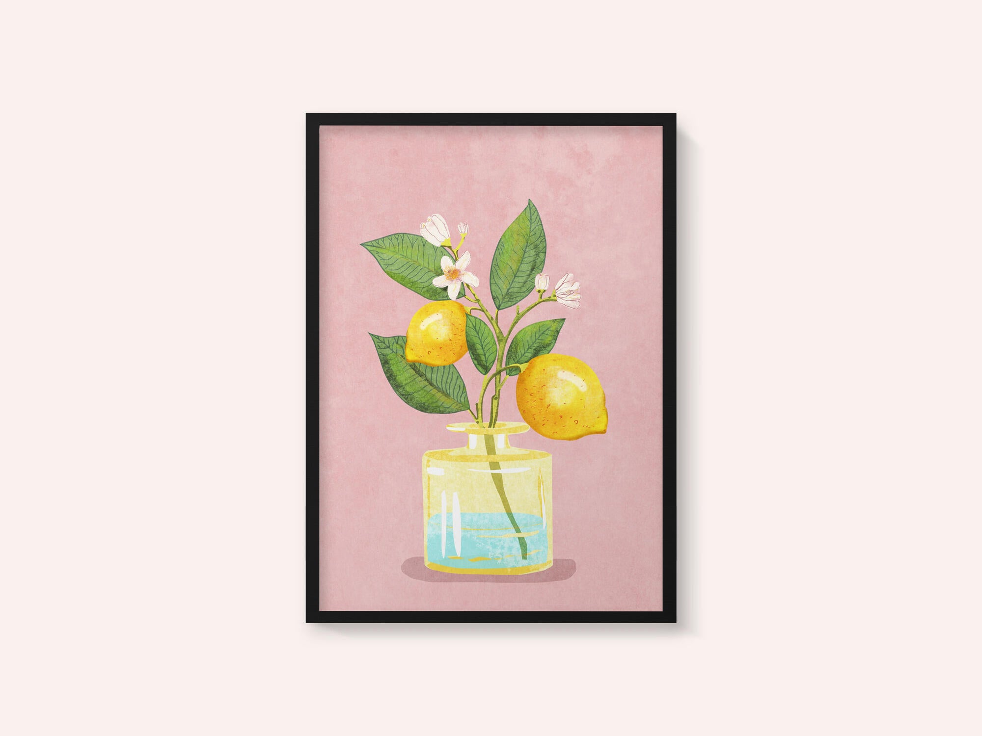 Lemon Bunch In Vase