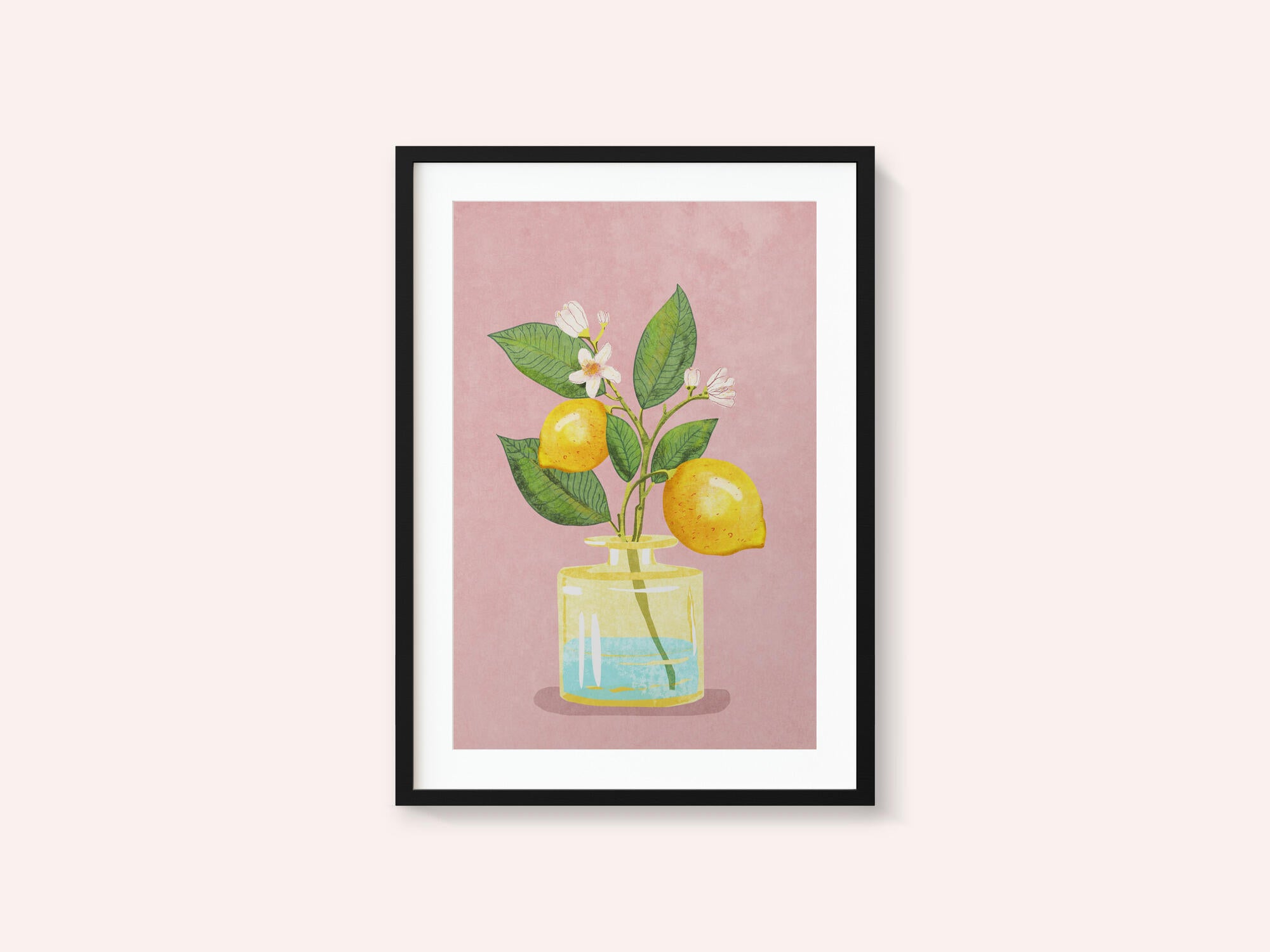 Lemon Bunch In Vase