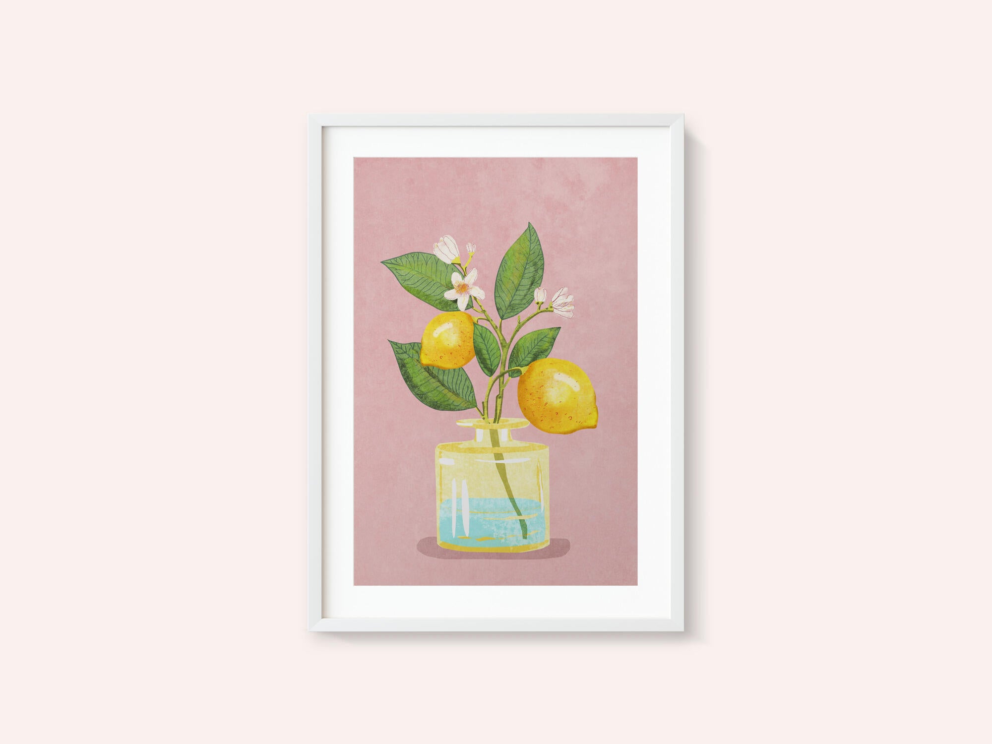 Lemon Bunch In Vase