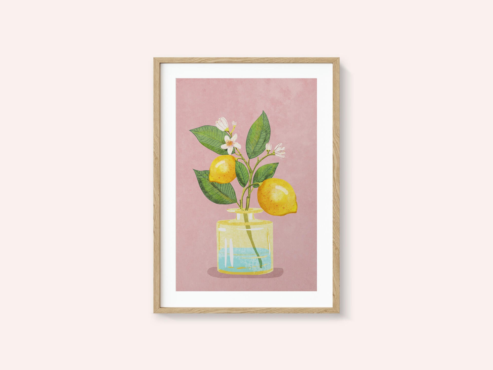 Lemon Bunch In Vase