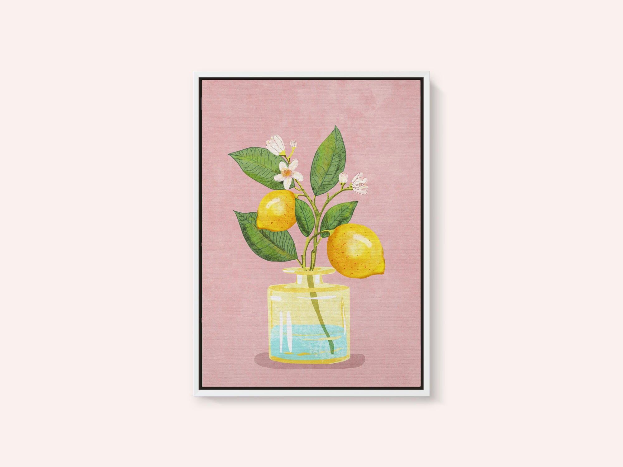 Lemon Bunch In Vase