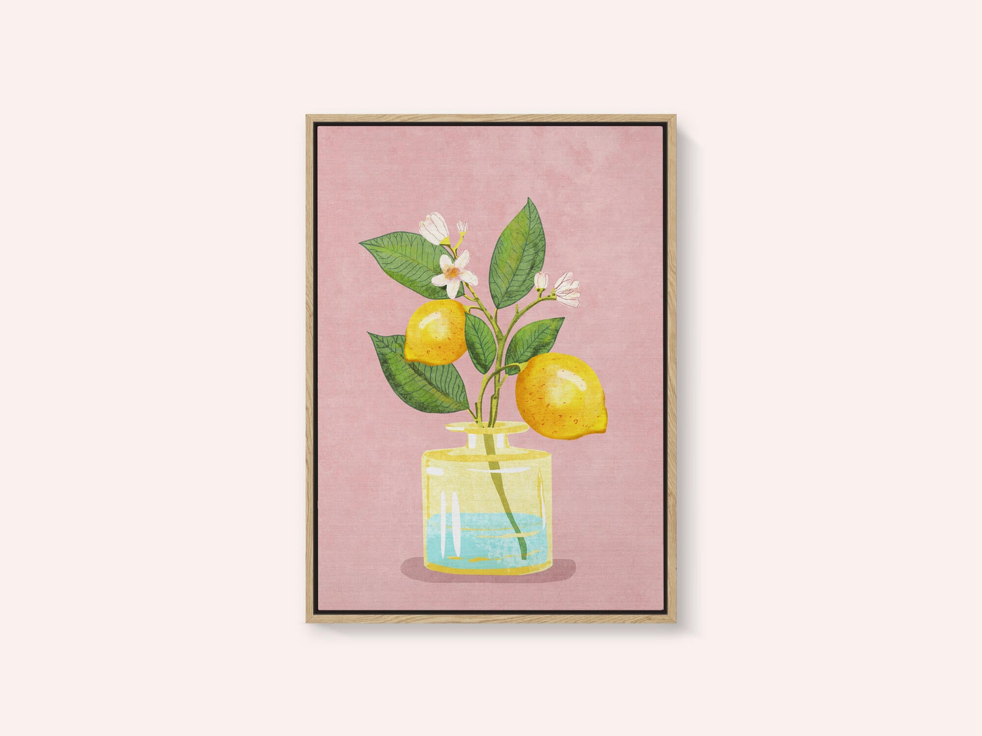 Lemon Bunch In Vase