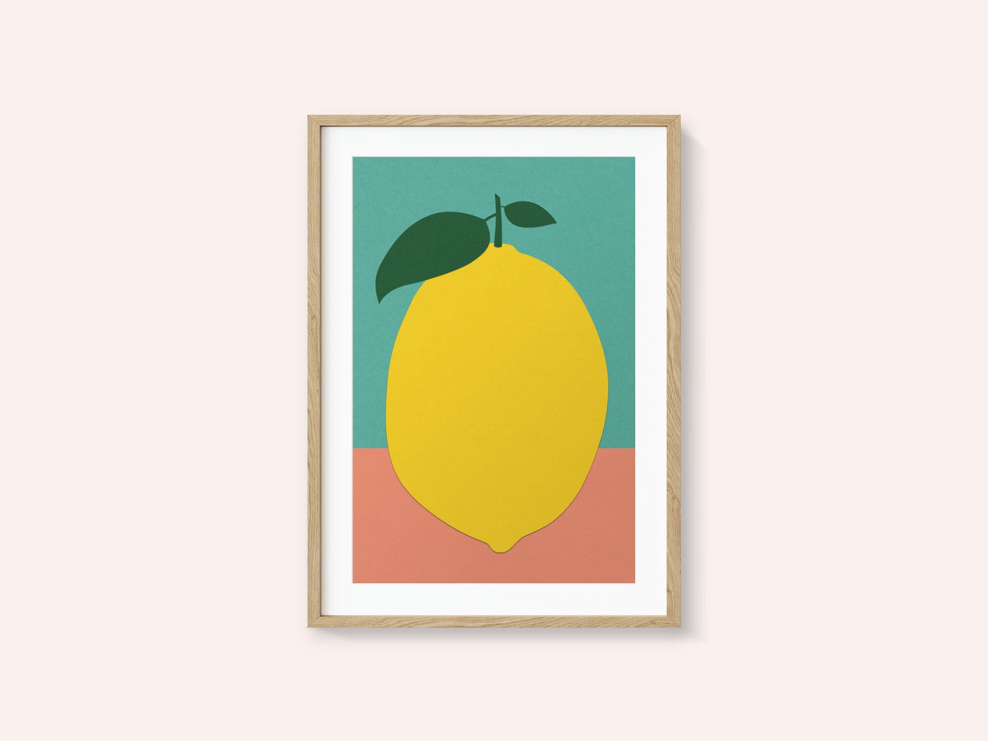 Lemon With Two Leaves