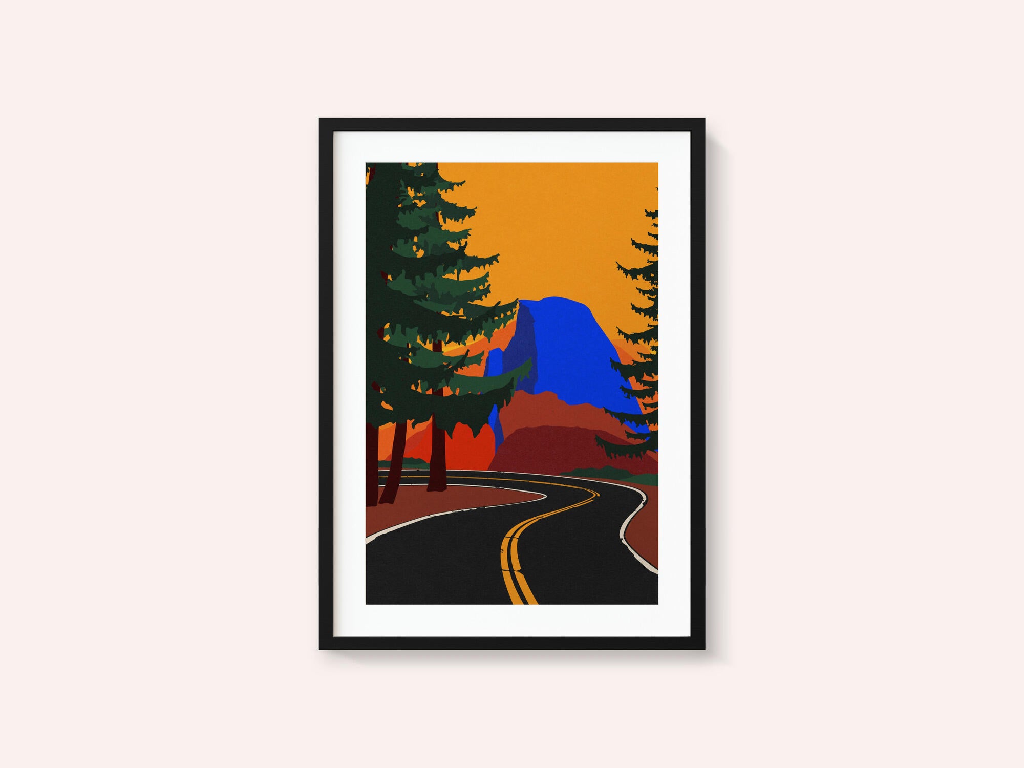 Clacier Road With Half Dome
