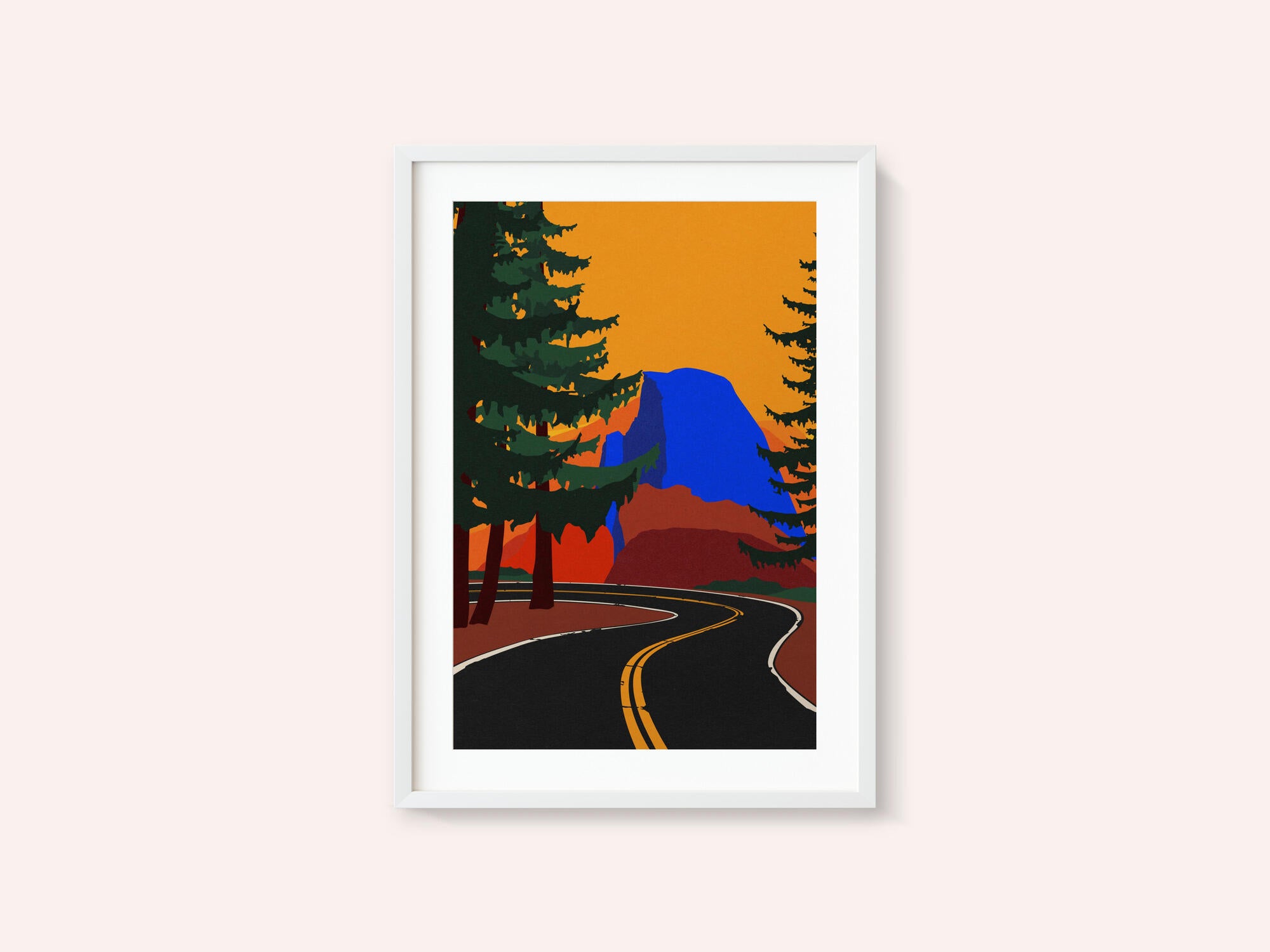 Clacier Road With Half Dome