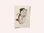Crouching Nude In Shoes and Black Stockings 1912