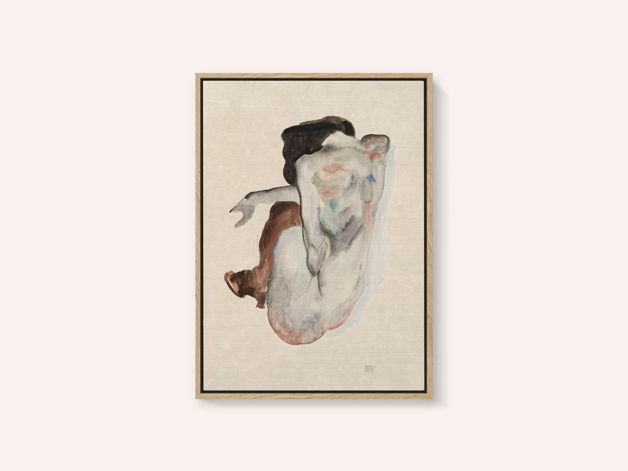 Crouching Nude In Shoes and Black Stockings 1912