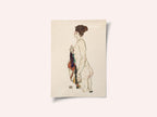 Standing Nude Woman With a Patterned Robe 1917