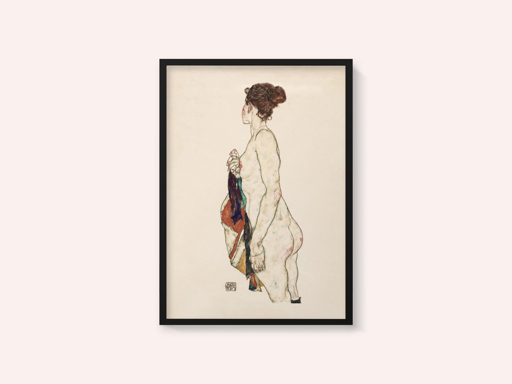 Standing Nude Woman With a Patterned Robe 1917