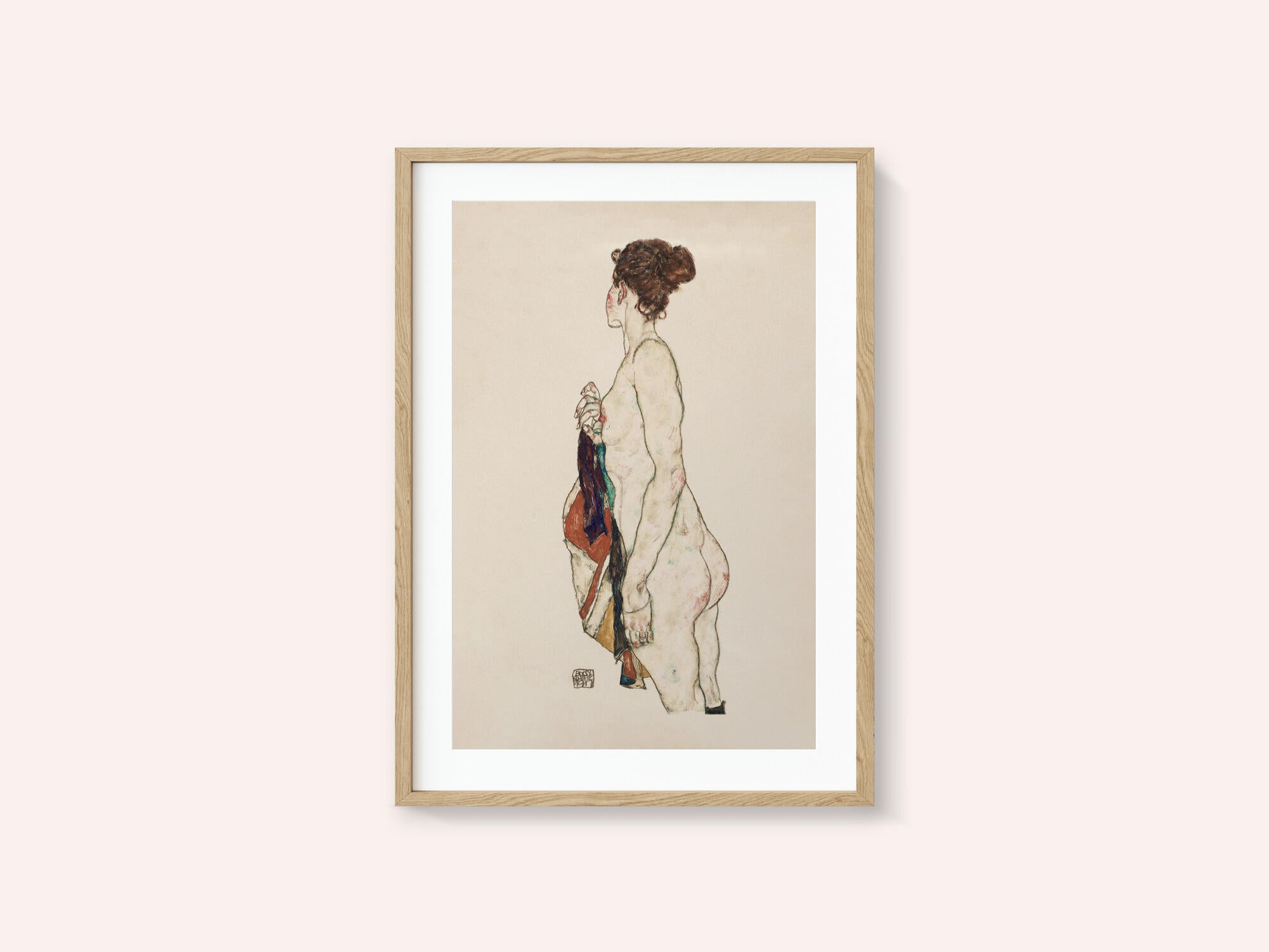 Standing Nude Woman With a Patterned Robe 1917