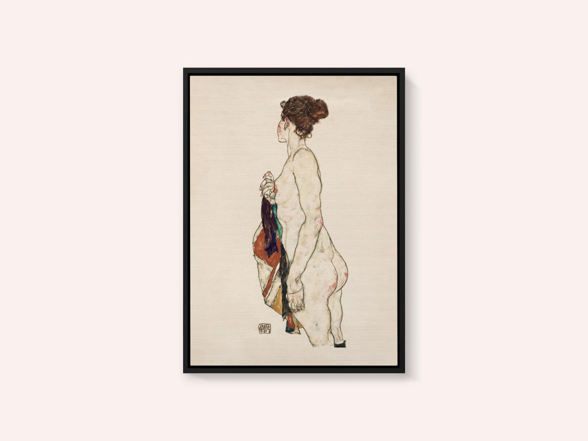 Standing Nude Woman With a Patterned Robe 1917