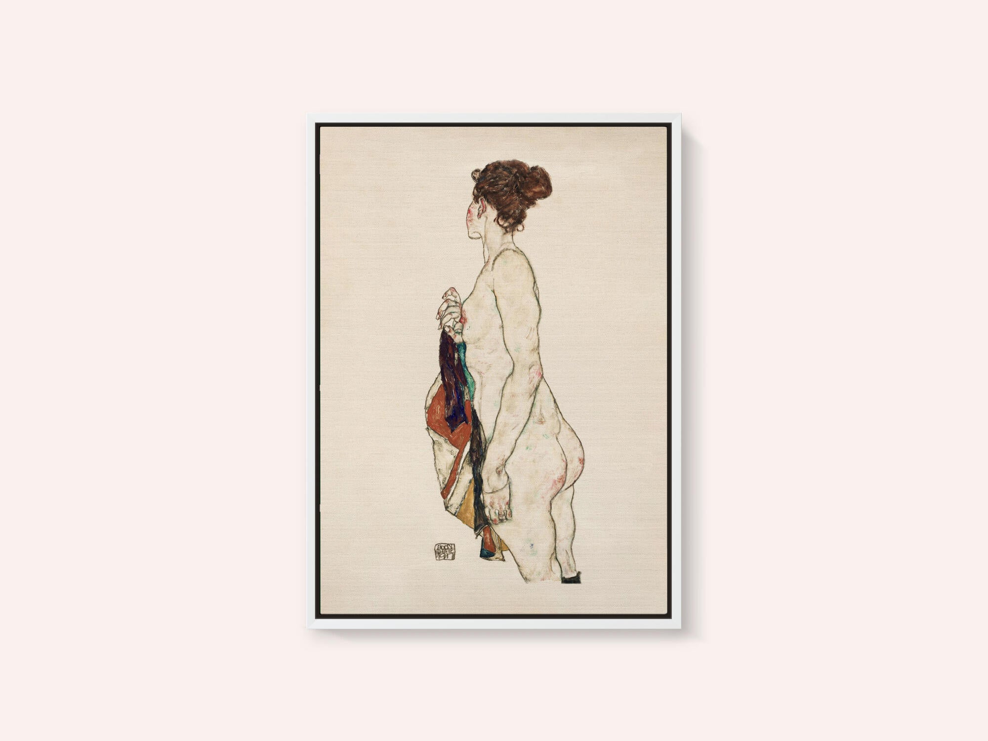 Standing Nude Woman With a Patterned Robe 1917
