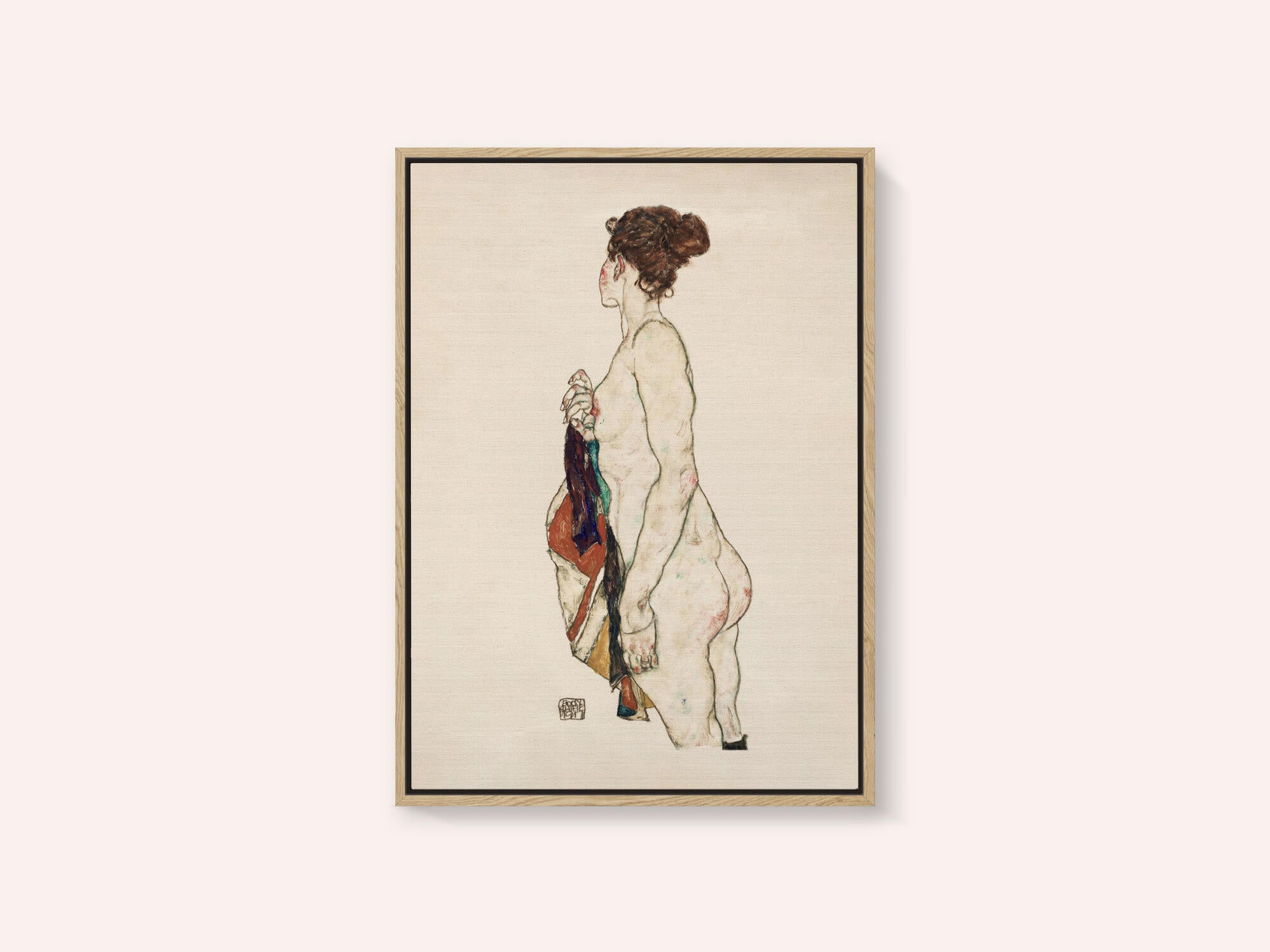 Standing Nude Woman With a Patterned Robe 1917