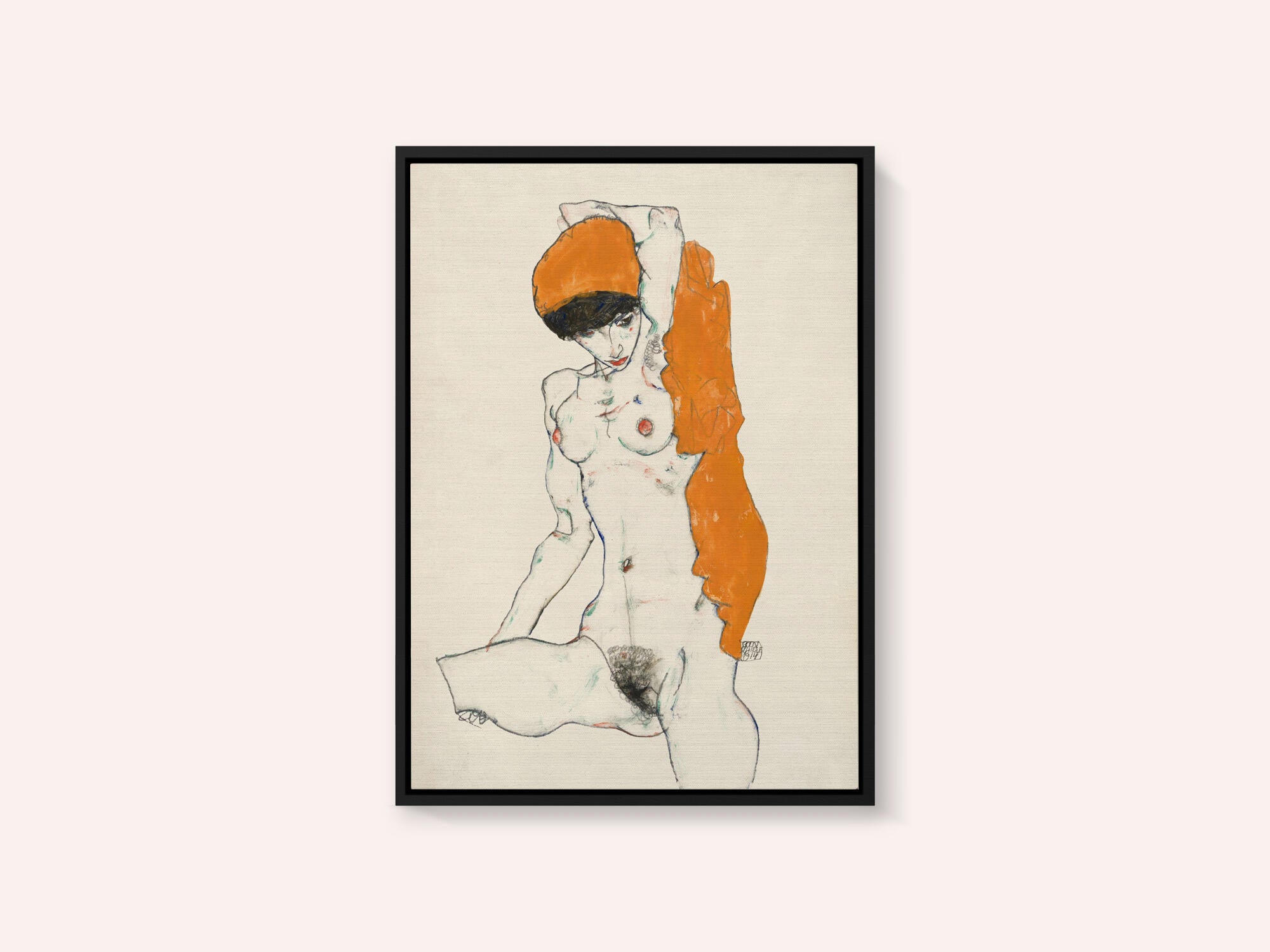 Standing Nude With Orange Drapery 1914