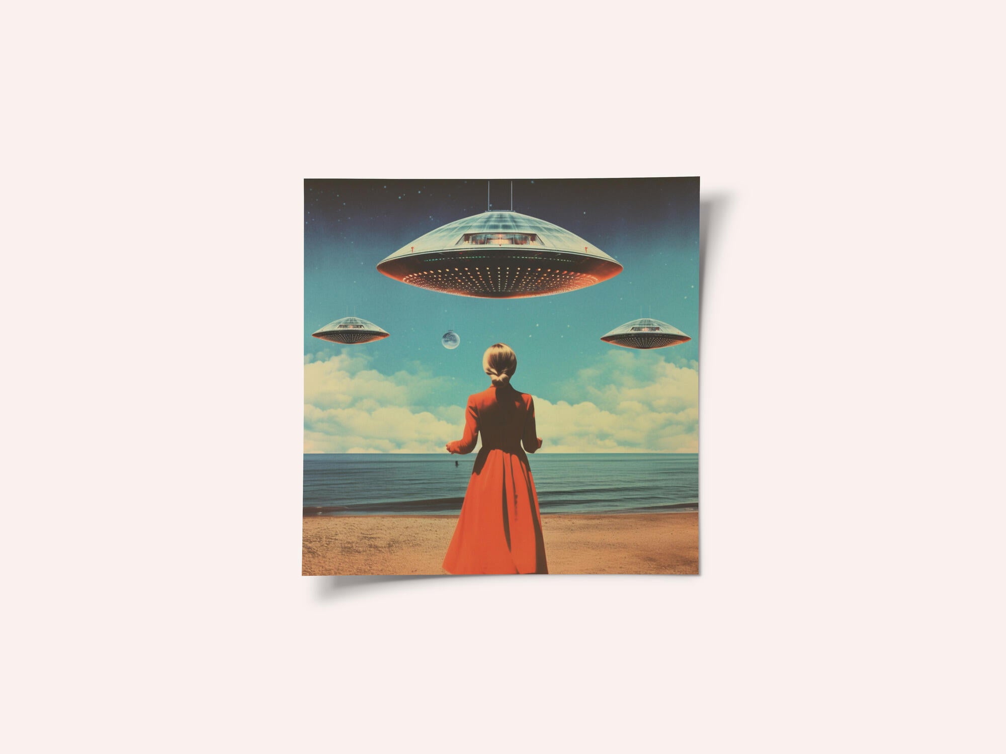 UFO Skies Collage Art