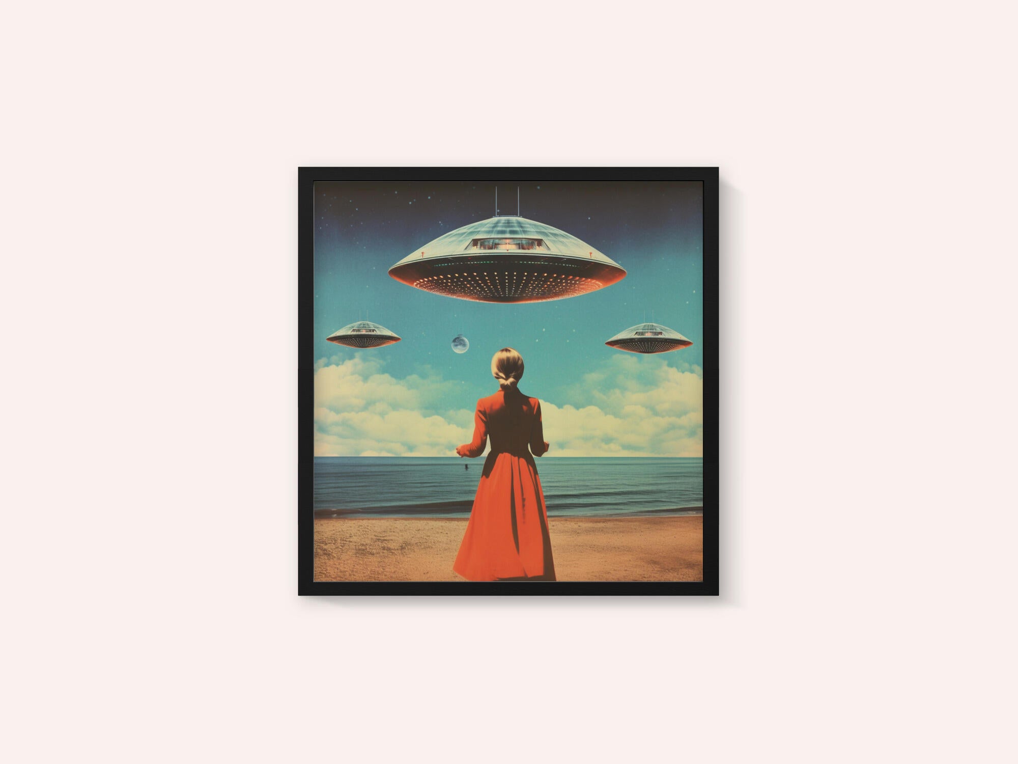 UFO Skies Collage Art
