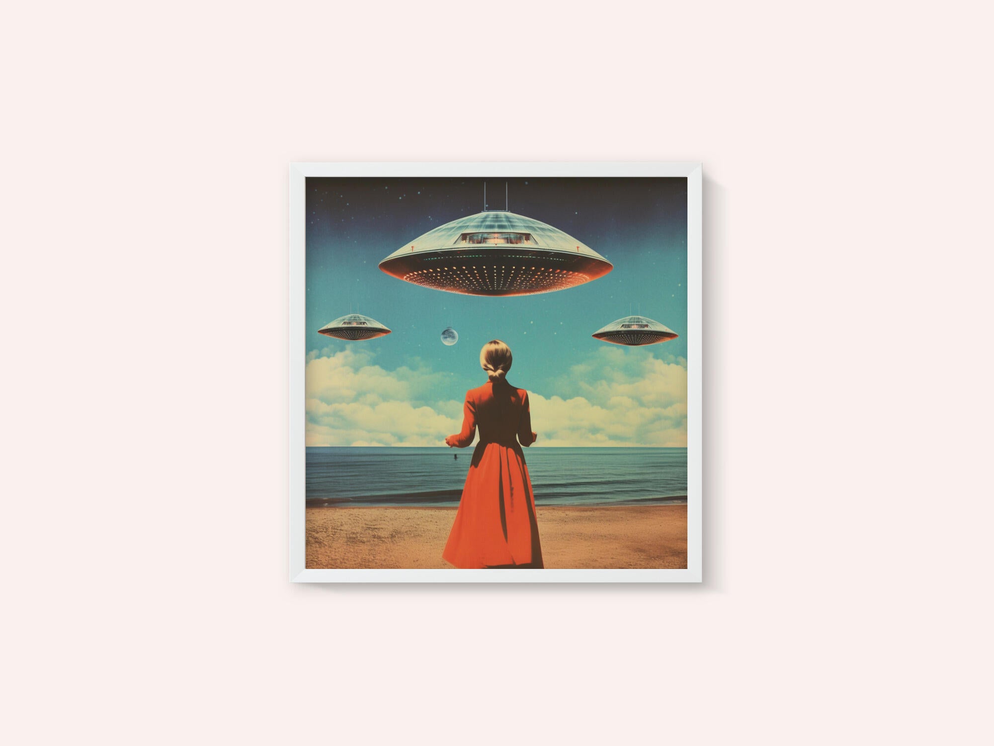 UFO Skies Collage Art