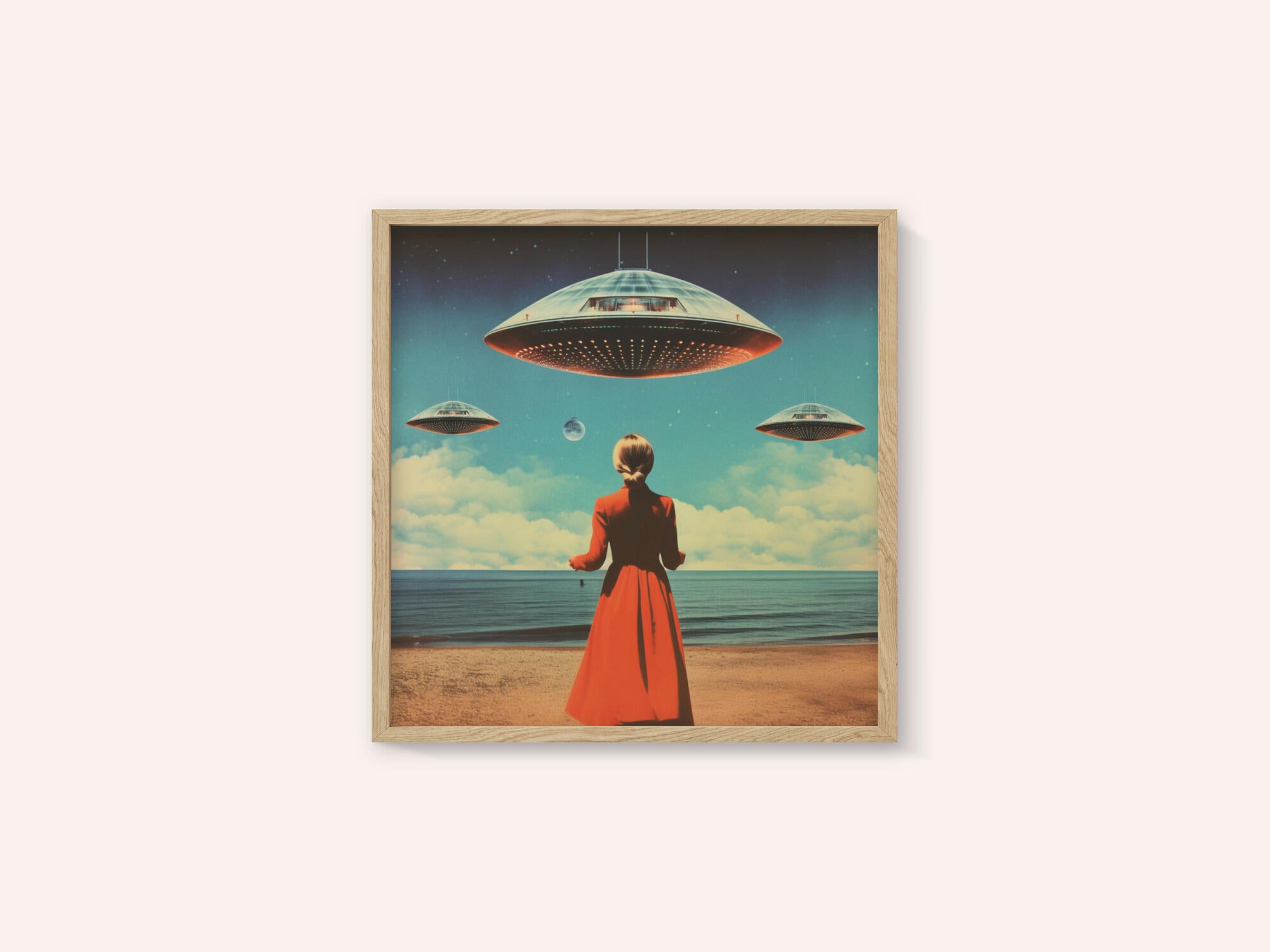 UFO Skies Collage Art