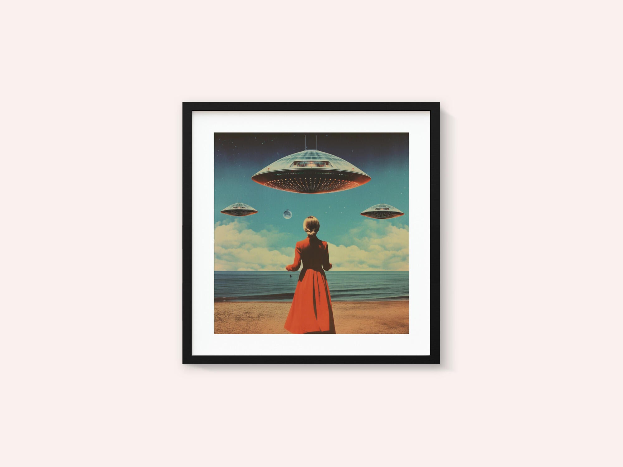 UFO Skies Collage Art