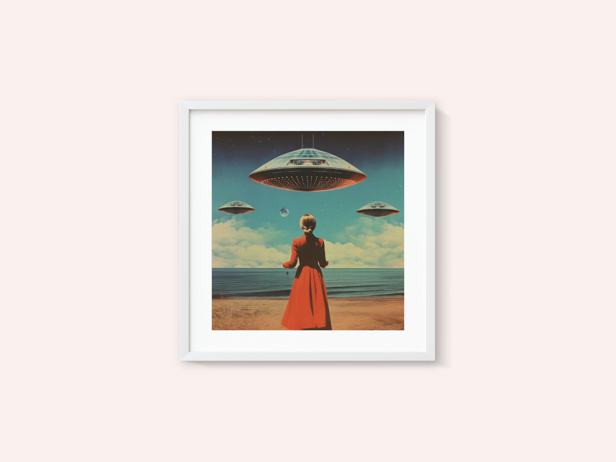 UFO Skies Collage Art