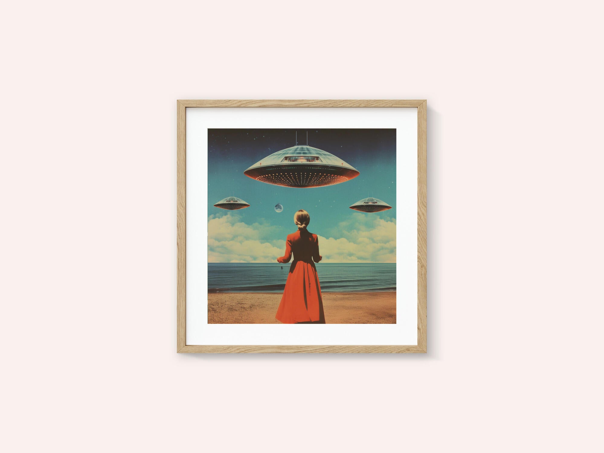 UFO Skies Collage Art