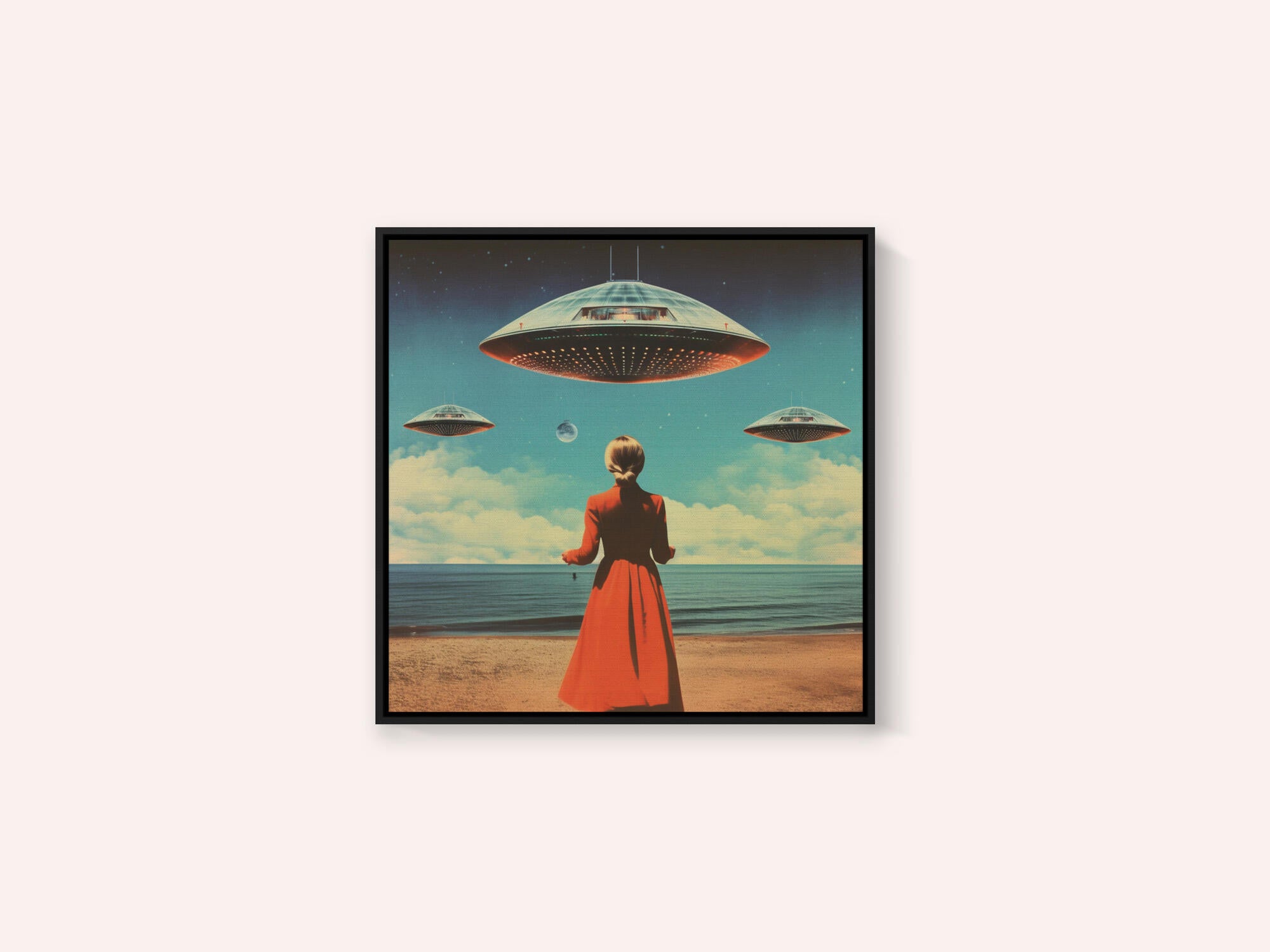 UFO Skies Collage Art