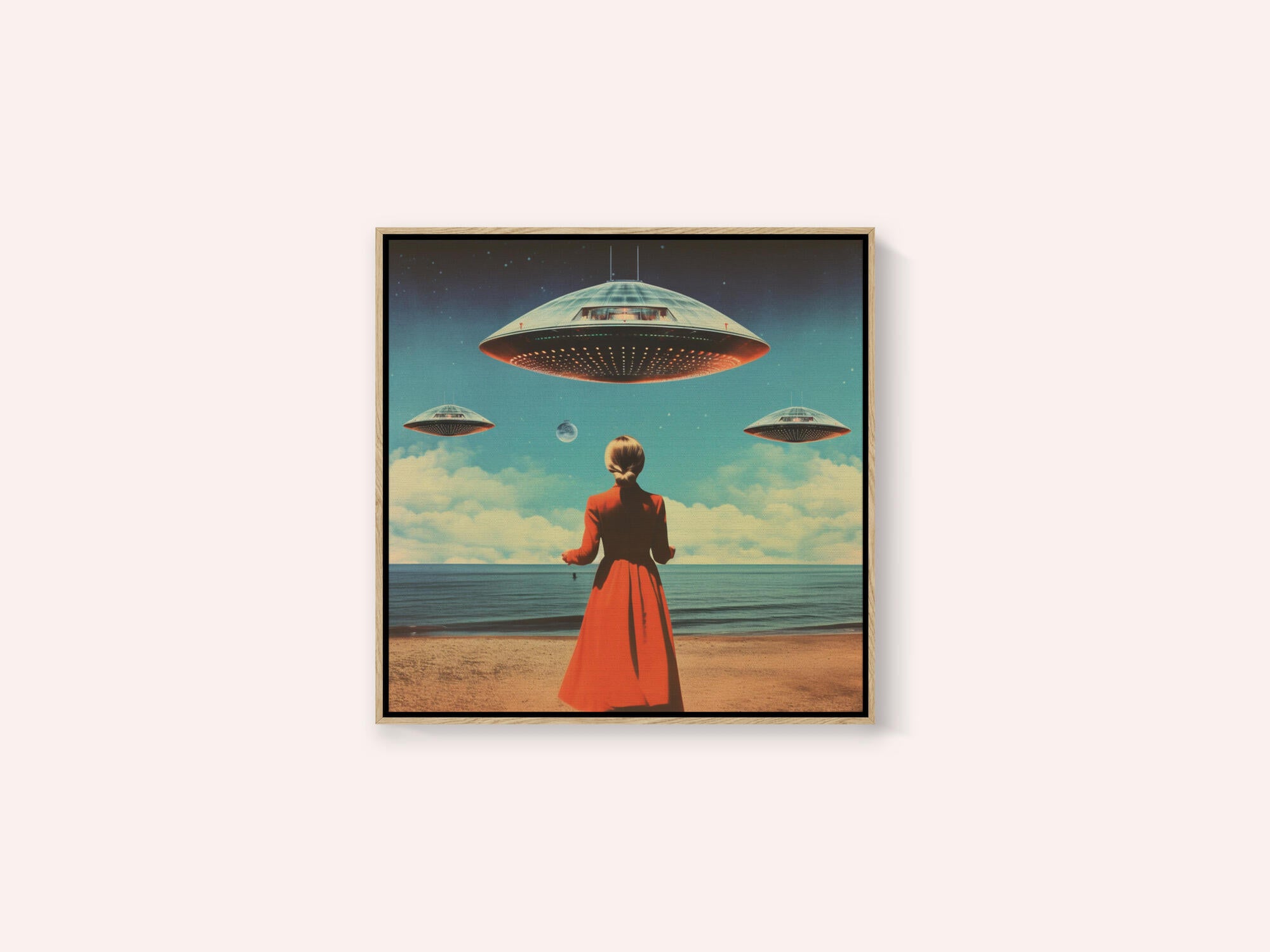 UFO Skies Collage Art