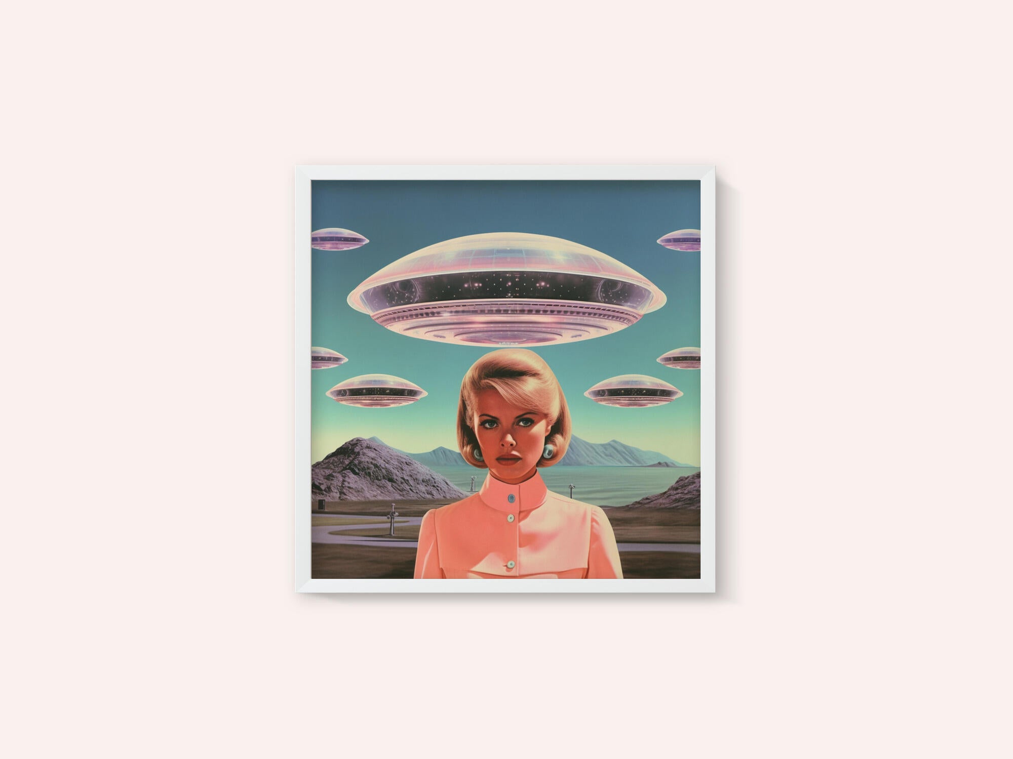 UFO Barbie Collage Art
