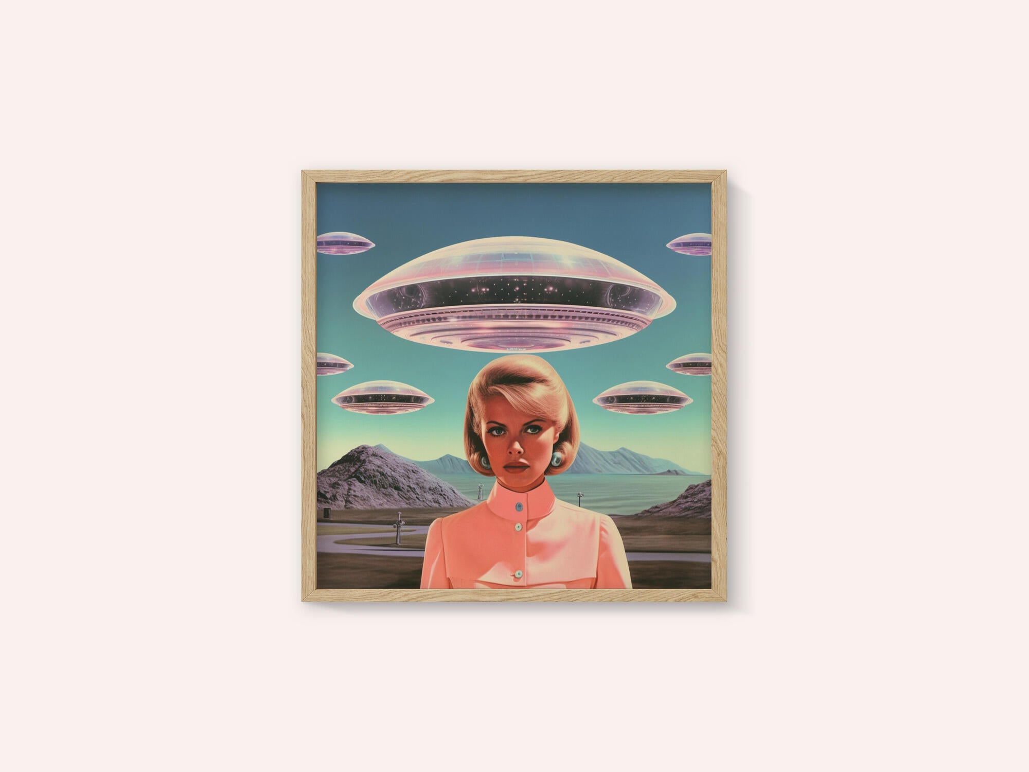 UFO Barbie Collage Art
