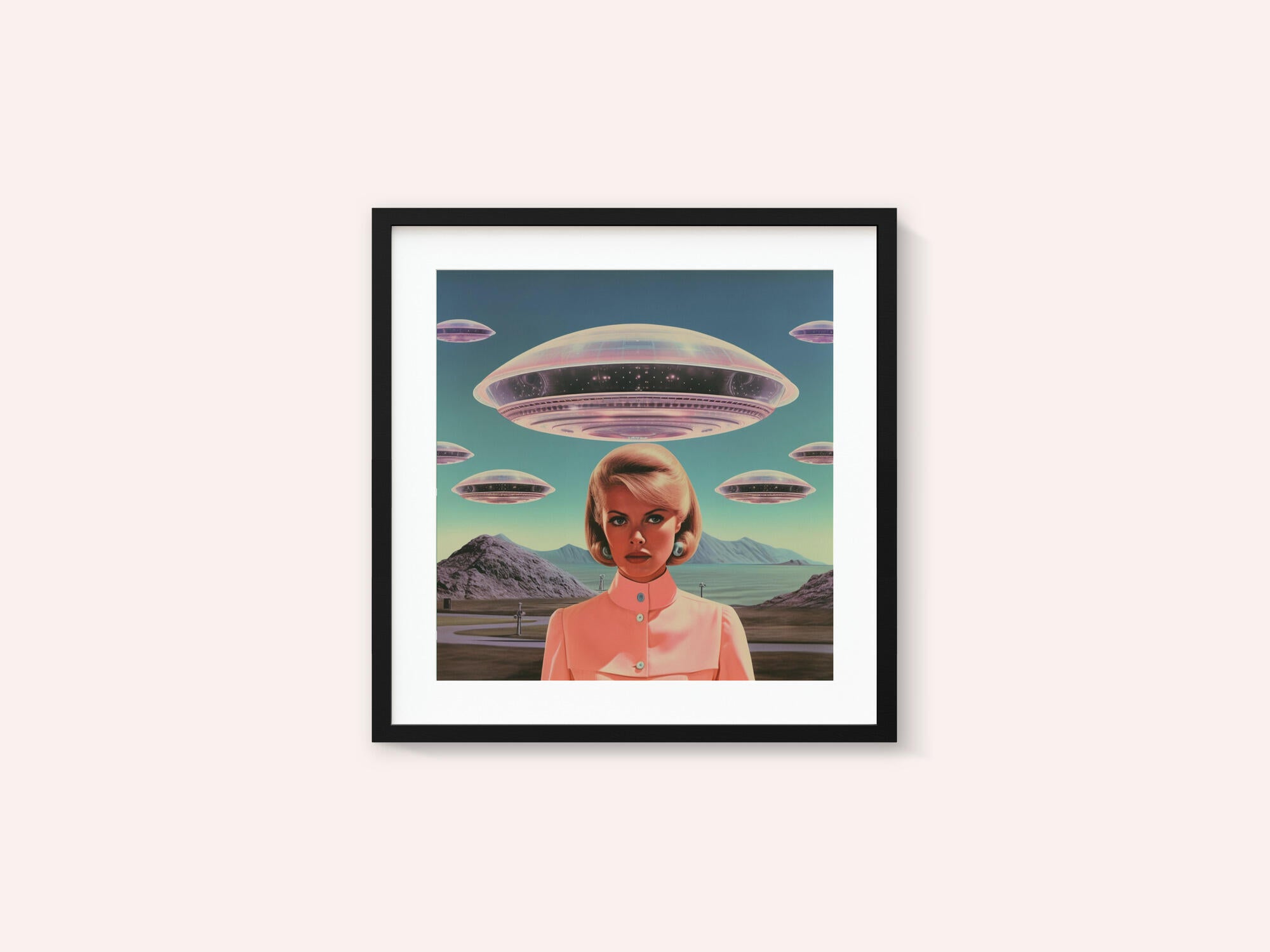 UFO Barbie Collage Art