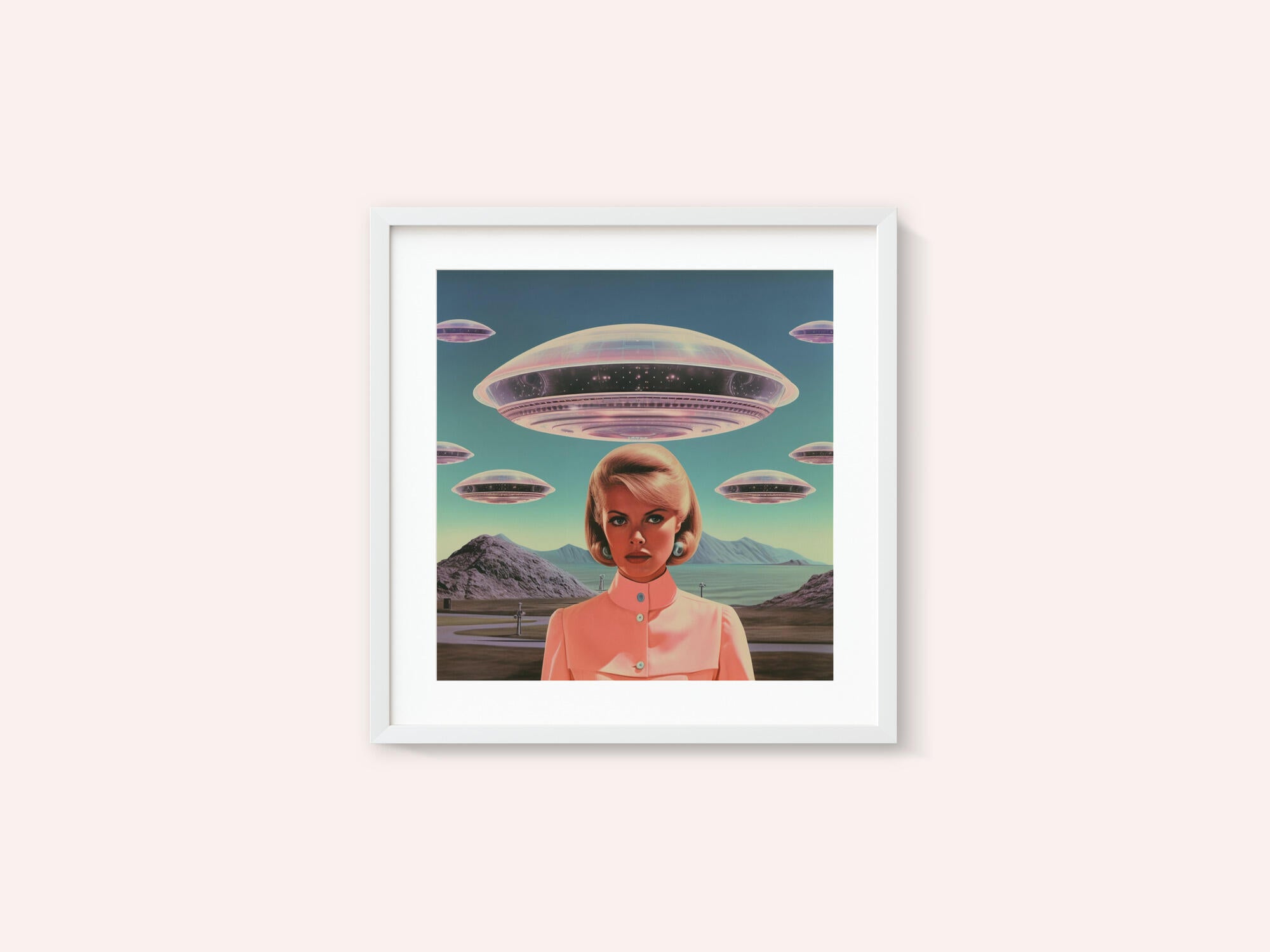 UFO Barbie Collage Art