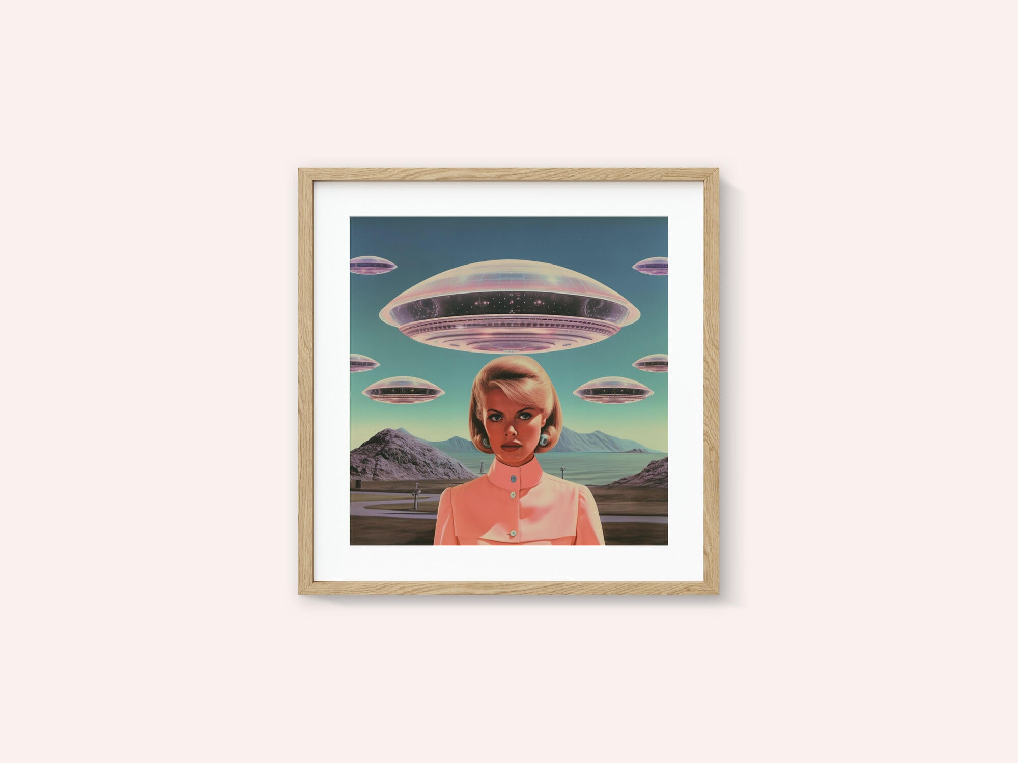 UFO Barbie Collage Art