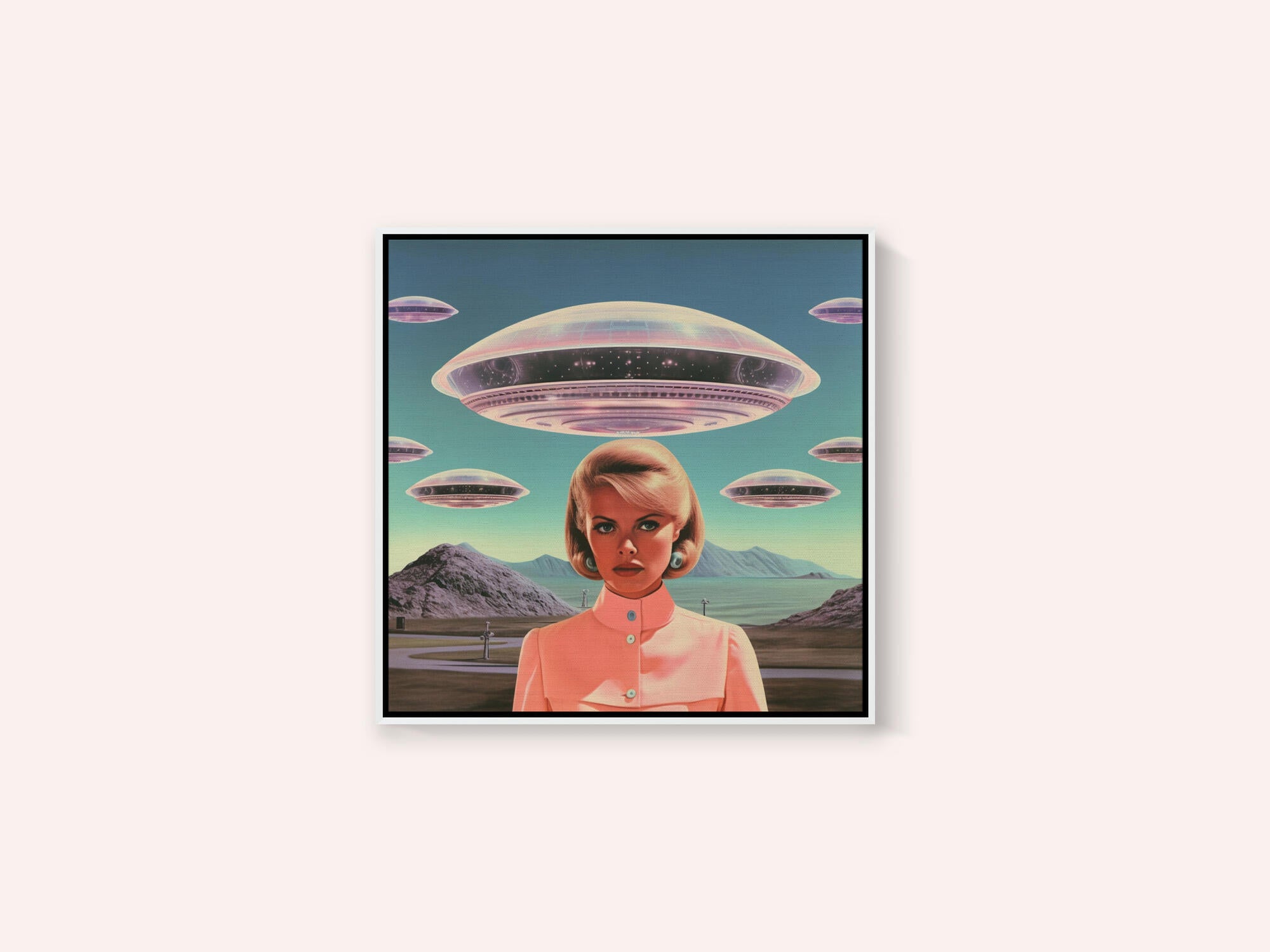 UFO Barbie Collage Art