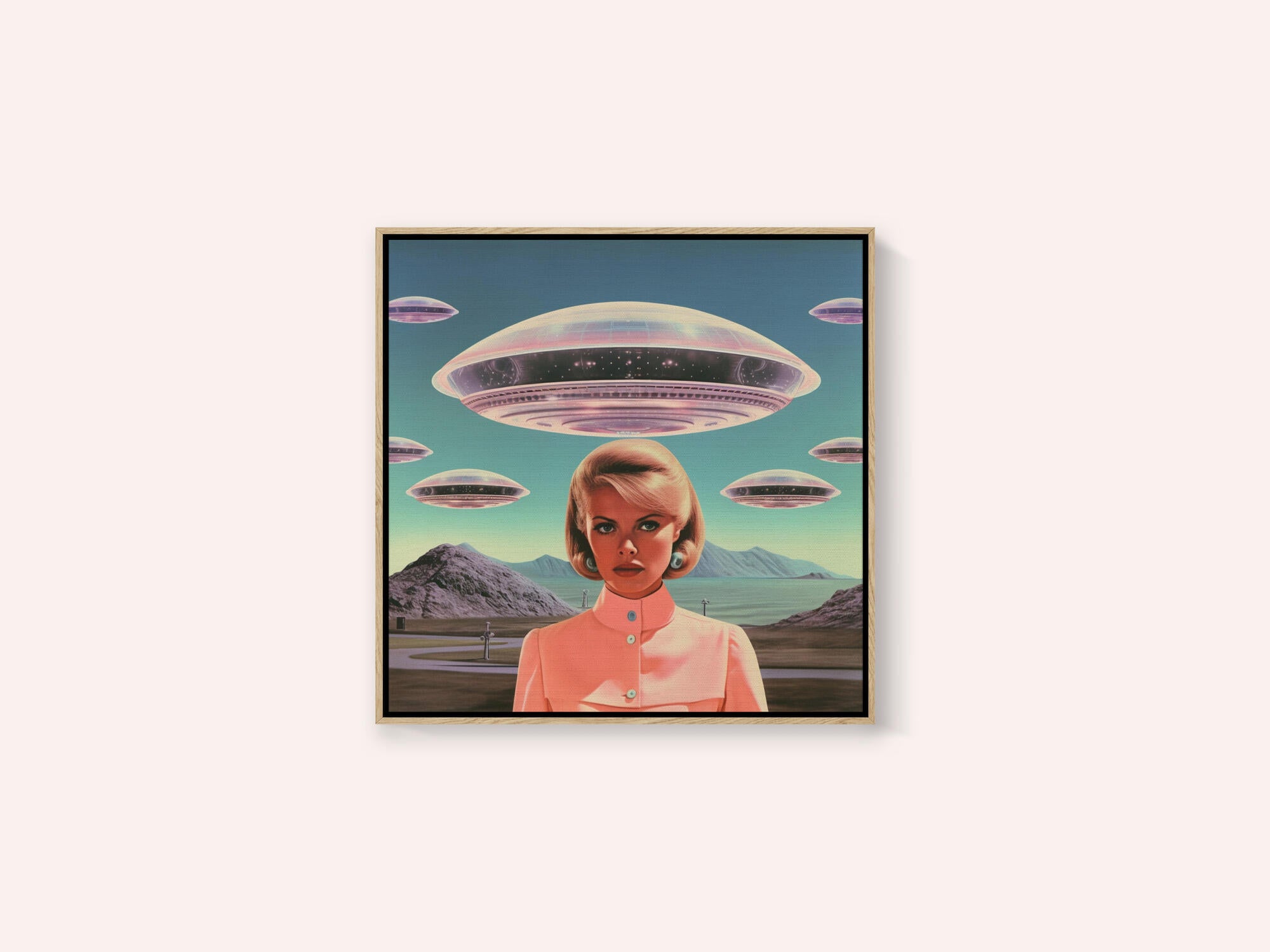 UFO Barbie Collage Art