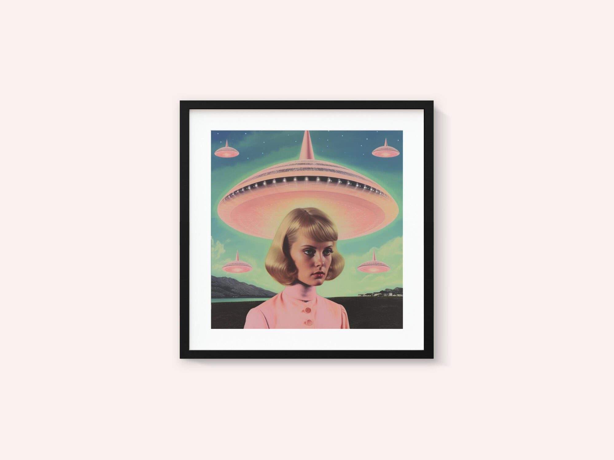 UFO Barbie Collage Art
