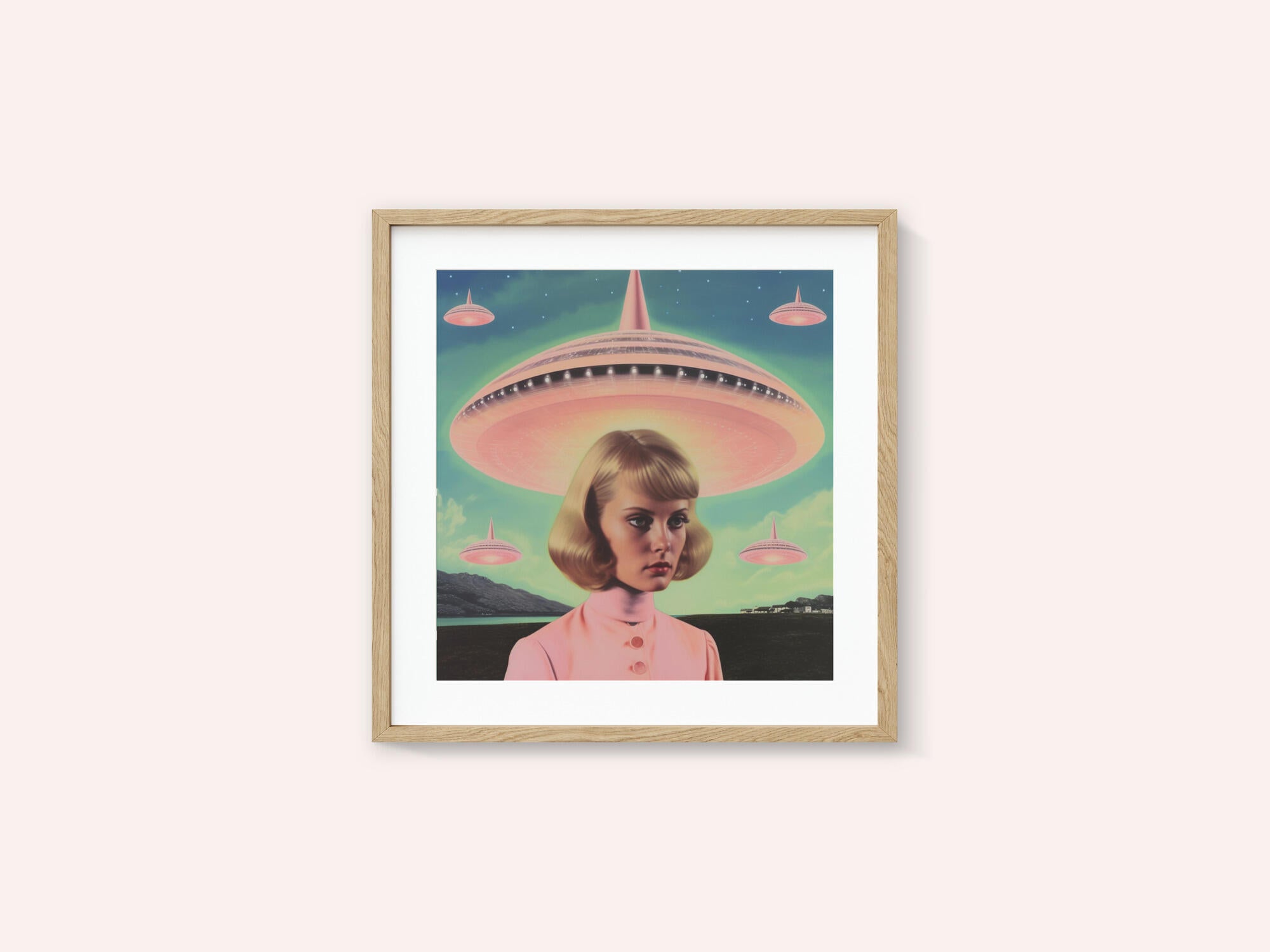 UFO Barbie Collage Art