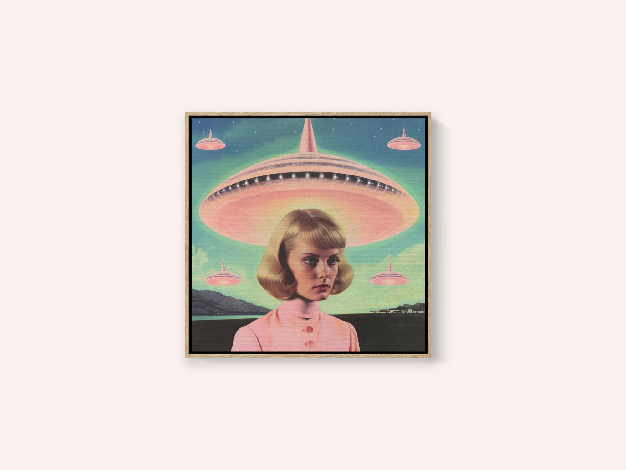 UFO Barbie Collage Art