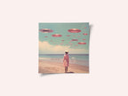 Space Beach Collage Art