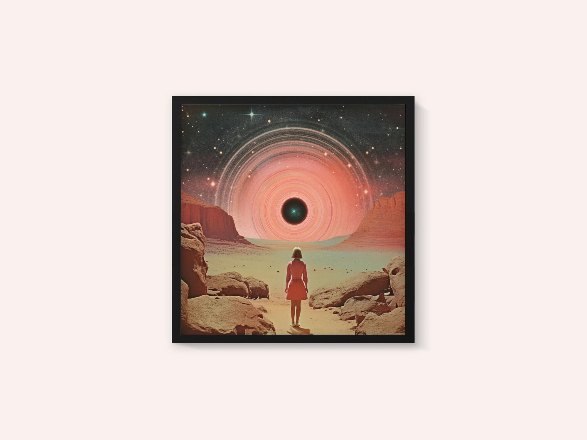 Through Time and Space Collage Art